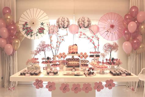 Cherry Blossom Sakura Birthday Party Ideas Photo 12 Of 12 Catch