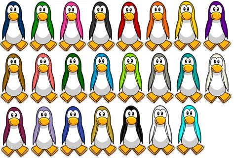 All Club Penguin Colors By Derpyderp2 On Deviantart