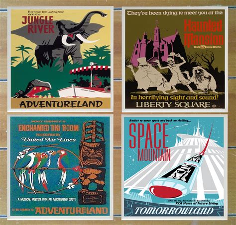 Disney World Attraction Posters Poster For Walt Disney Worlds The
