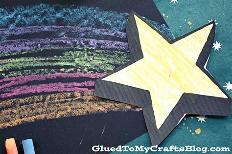 Chalk Art Shooting Star Craft Idea For Kids