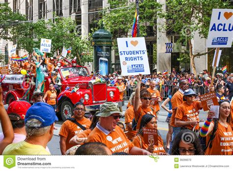grupo de san francisco pride parade aclu imagen editorial imagen de francisco cultura 39299070