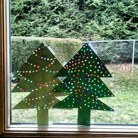 Stained Glass Tissue Paper And Construction Paper Trees Wish I Had