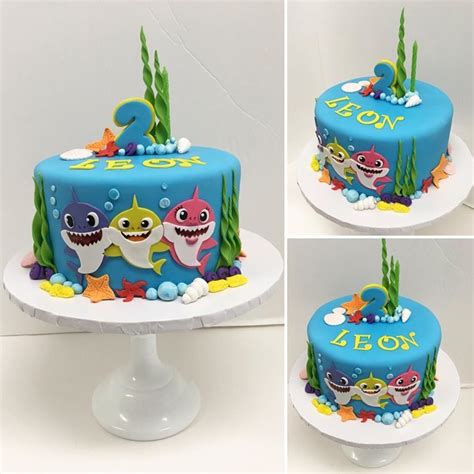 Baby Shark Cake 🦈 In 2021 Shark Birthday Cakes Baby Birthday Cakes