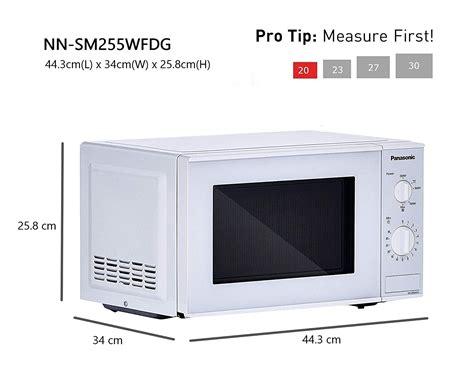 Panasonic 20l Solo Microwave Ovennn Sm255wfdgwhite