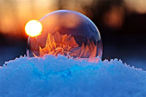 Hd Wallpaper Soap Bubble Frozen Bubble Frost Bubble Ice Ball Ice