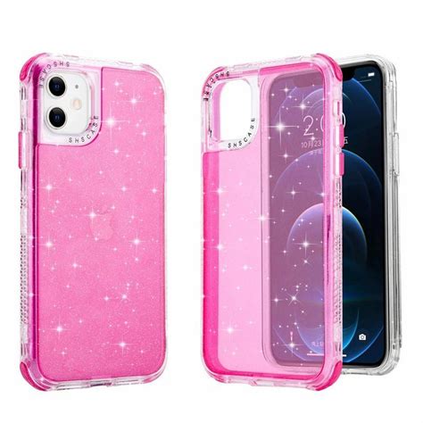 Luxury Crystal Clear Bling Glitter Shockproof Cases For Iphone 12 11