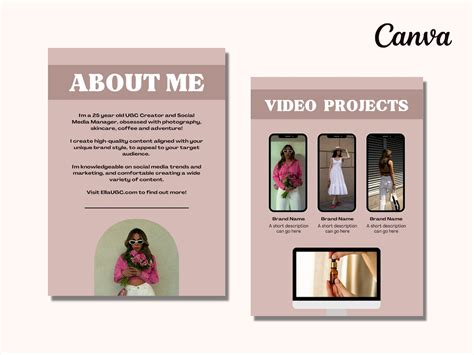 Ugc Creator Portfolio Ugc Creator Template Ugc Canva Etsy