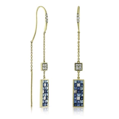 Mosaic Sapphire And Diamond Earrings 14k Ben Bridge Jeweler