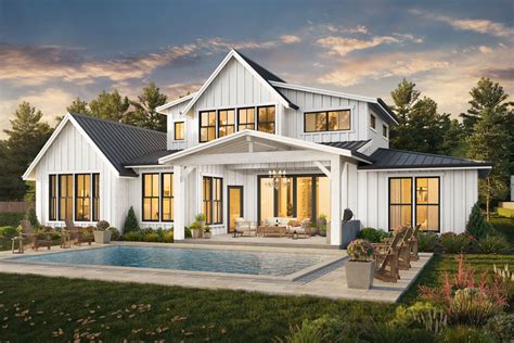 Luxury Two Story Modern Farmhouse Style House Plan Plan Designinte Com