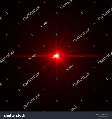 Solar Lens Flare Red Light Special Stock Illustration 1318713371