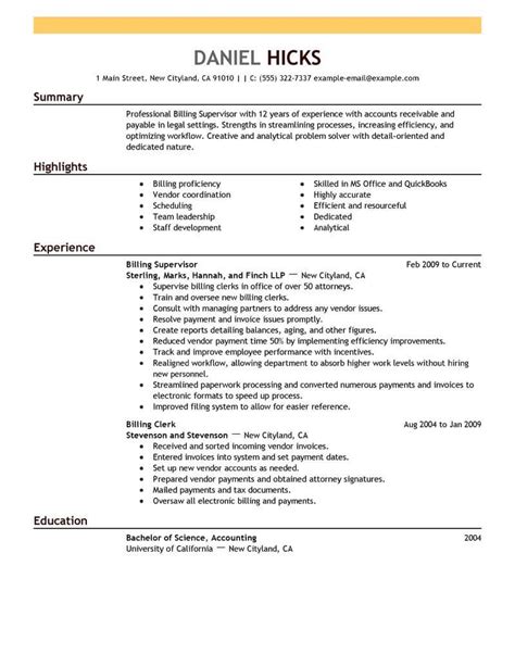 Here are a few examples of bullets leveraging this framework: Best Legal Billing Clerk Resume Example From Professional ...