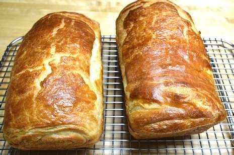 Fold in the cubed croissants so that they're fully coated in the liquid. Croissant Bread