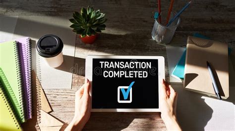 Transaction Completed Message On Screen Digital Banking And Online