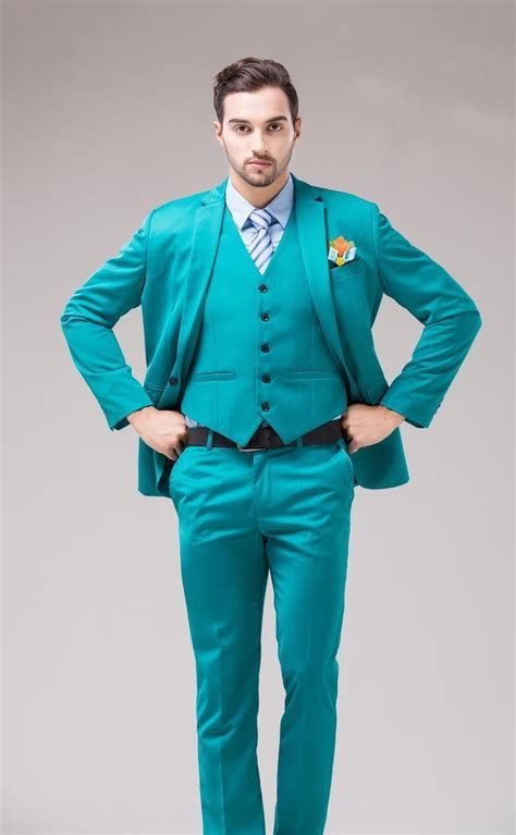 groom tuxedos notch lapel men s suit turquoise groomsman bridegroom wedding suit c296 suits