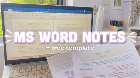 How To Make Digital Notes Using Ms Word I Microsoft Word Aesthetic