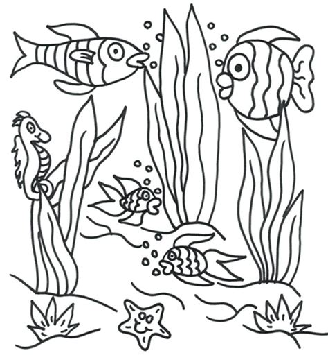 Underwater Scene Coloring Pages At Free Printable