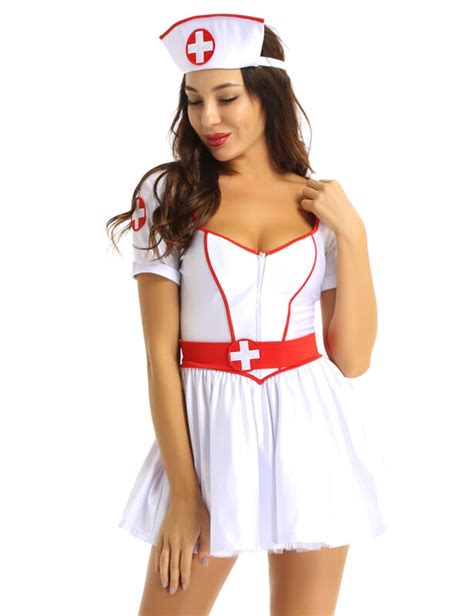 Sexy Womens Nurse Uniforms Fancy Dress Outfit Party Costume Cosplay