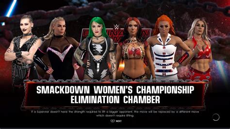 Wwe 2k22 Smackdown Womens Championship Elimination Chamber Match Youtube