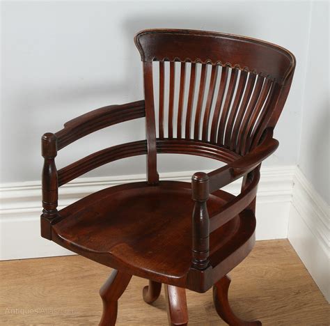 Get 5% in rewards with club o! Victorian Mahogany Swivel Office Desk Chair C.1900 ...