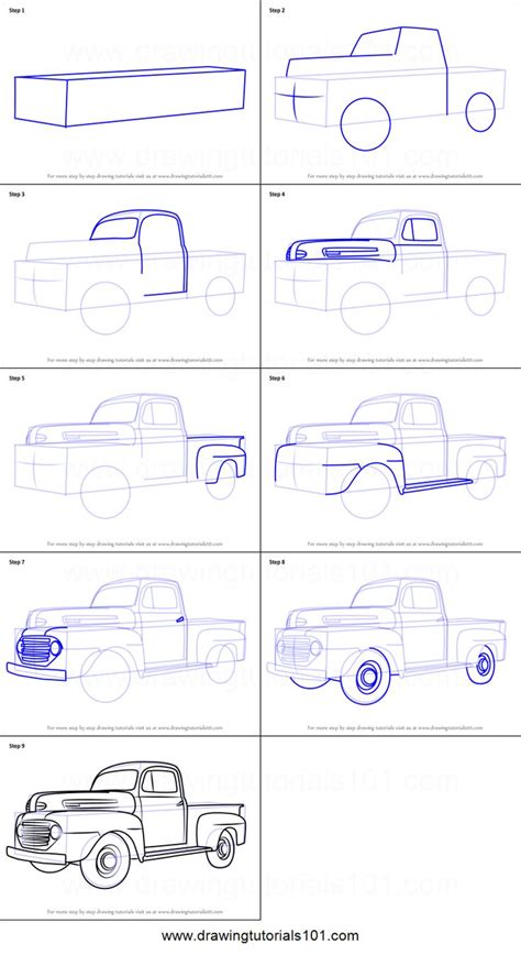 How To Draw A Ford F350 Step By Step Wallpapergirlvillage
