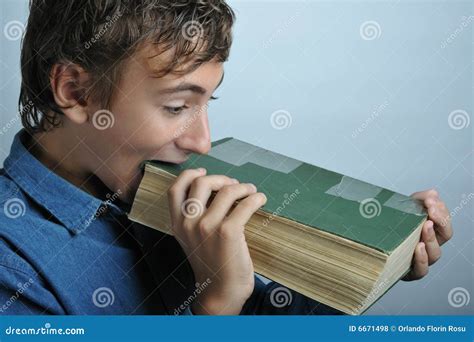 Eating Book Stock Photo Image Of Head Youth Learn Close 6671498