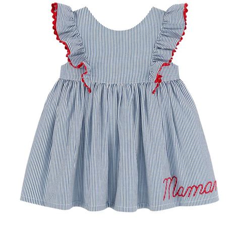 Stripe Print Dress With Matching Bloomers Sonia Rykiel Paris For Babies Melijoe