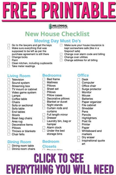 Things To Buy For A New House Checklist Pdf Piercing Webzine Ajax