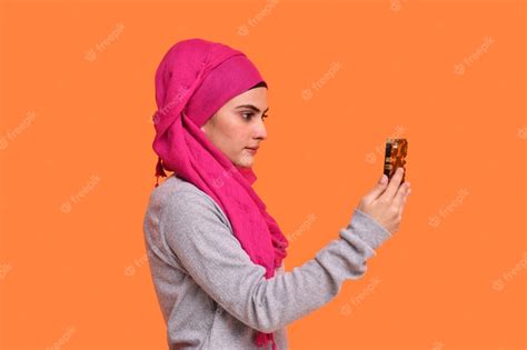 Premium Photo Young Muslim Girl Wearing Hijab And Closed Eye Indian Pakistani Model