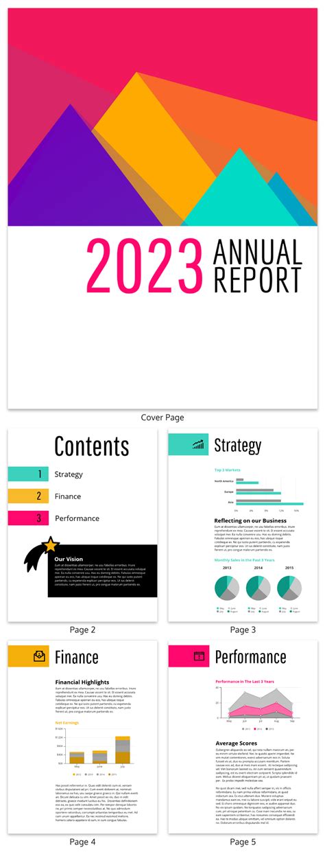 Annual Report Layout Design Template