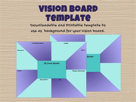 Vision Board Template Printable Vision Board Kit Dream Board Etsy In