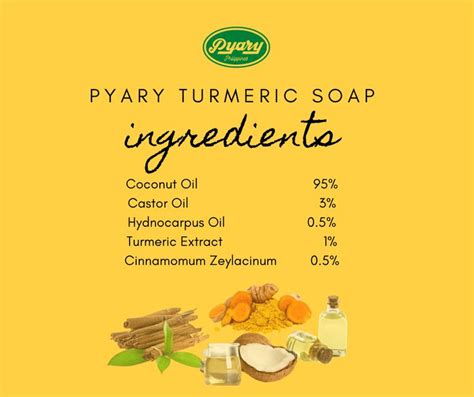 Pyary Turmeric Soap Ingredients Turmeric Soap Turmeric Ingredients