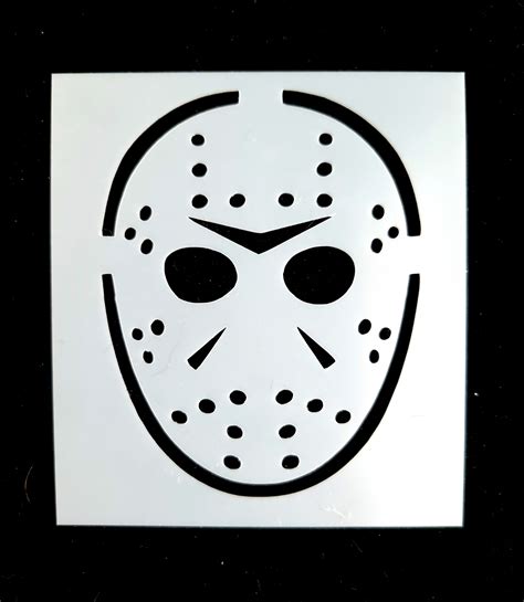 Jason Mask Reusable Halloween Stencil Etsy