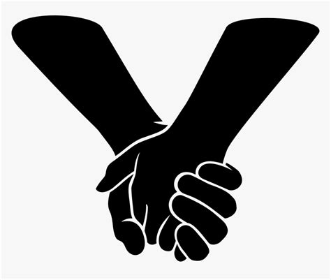 Hand Clip Art Black And White Holding Hands Cliparts Hd Png Download