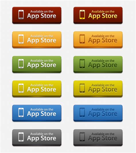 12 App Store Download Buttons Psd Graphicsfuel