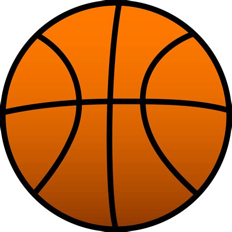 Simple Orange Sports Basketball Free Clip Art