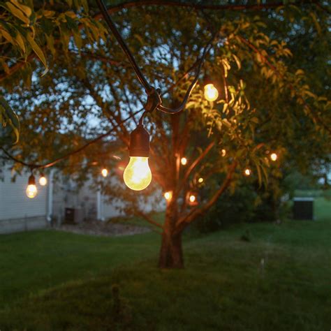 48 Ft Outdoor String Lights 15 Edison Bulbs Included Commercial