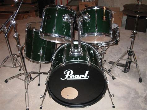 Pearl Export Series 5 Piece Drum Set W 4 Zildjian Cymbals Stands