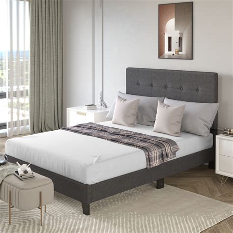 Clearancefull Size Bed Frame Segmart Modern Upholstered Platform Bed
