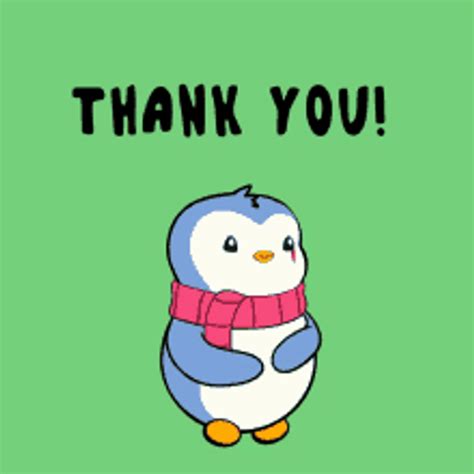 Cute Cartoon Penguin Thank You So Much 