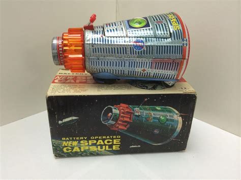 Horikawa Nasa Space Capsule Battery Operated Tin Toy From 60s Ebay