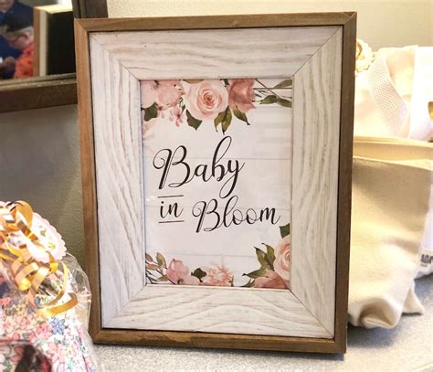 Baby In Bloom Shower Sign 8x10 Baby In Bloom Printable Sign Etsy