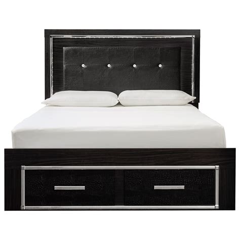 Signature Design By Ashley Kaydell Glam Queen Upholstered Storage Bed