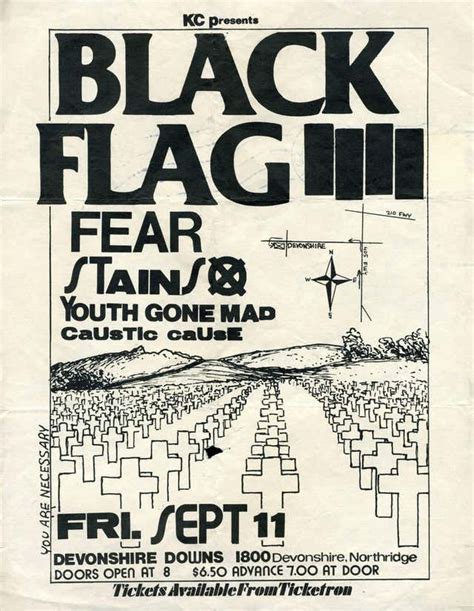 Raymond Pettibon Raymond Pettibon Illustrated Punk Flyer Black Flag