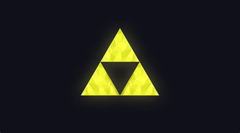 Hd Wallpaper Legend Of Zelda Triforce Yellow And Black Triangle