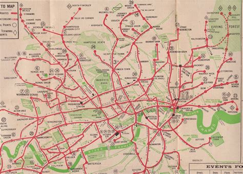 London General Omnibus Company London Bus Route Map Bus Route Map Bus Map London Bus Map