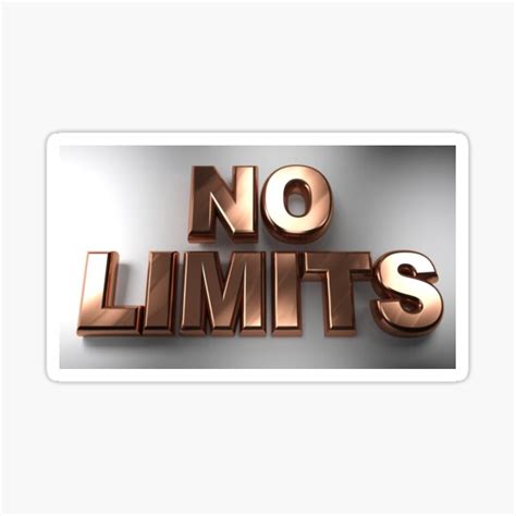 No Limits In Copper 3d Letters Sticker By Carlotoffolo Redbubble