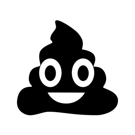 Black Poop Emoji Png Icon 42517 Free Icons And Png Backgrounds