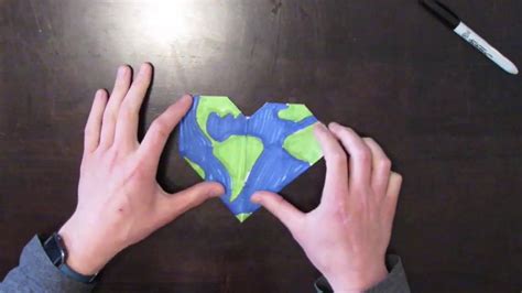 Art With Mr U Origami Earth Heart Youtube