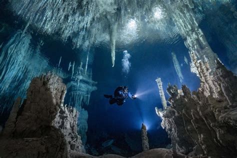 A Diver S Stunning Pictures Show Hidden Underwater Caves In Mexico Metro News