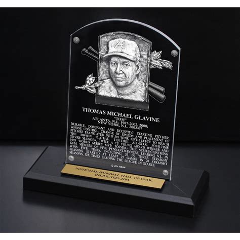 Tom Glavine Acrylic Replica Hall Of Fame Plaque